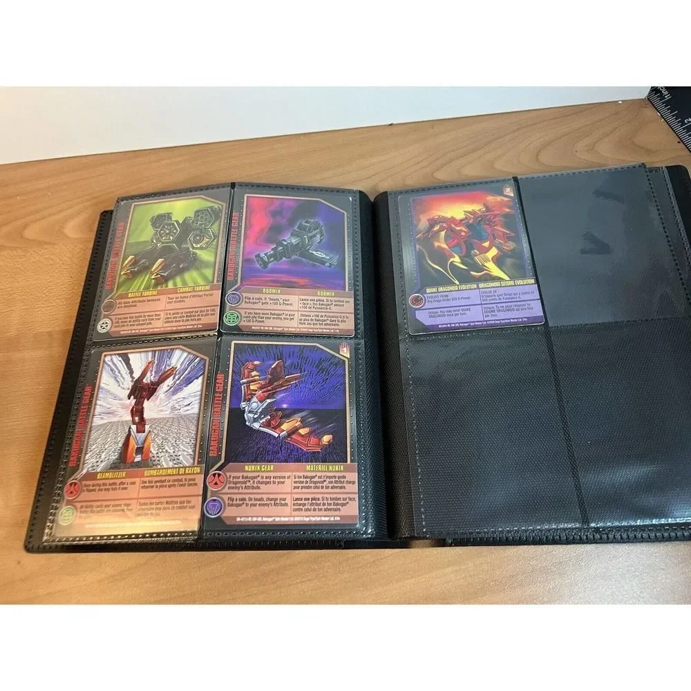 Collection Of Bakughan Trading Cards In Album